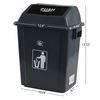 6.5 Gallon Plastic Kitchen Trash Can with Swing Lid, 4-Pack Garbage Bins, Gray