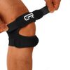 Silicone Knee Brace Sport Support Strong Meniscus Protection Compression Straps
