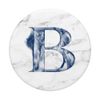 WHITE BLACK GREY MARBLE PHONE GRIP BLUE B LETTER B INITIAL B