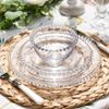 Glass Beaded Edge 3 Piece Bella Perle Dinner Set - 1 Place Setting