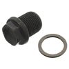febi bilstein 47739 Oil Drain Plug with seal ring, 1 unit, black