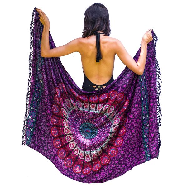 Pareo - Mandala Sarong - Bikini Swimsuit Cover Up- Beach blanket - Wrap - Dress