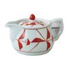 Hasamiyaki 89585 U-Pot Ancient Vermilion Floral Pattern