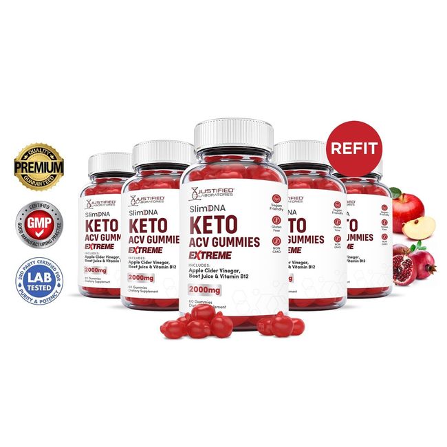 Slim DNA Keto Extreme ACV Gummies 2000MG Apple Cider Vinegar 300 Gummys