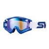 SWANS MX-RUSH-M BLBL Motorcycle Goggles, Blue x Blue, Mirror Lens Model