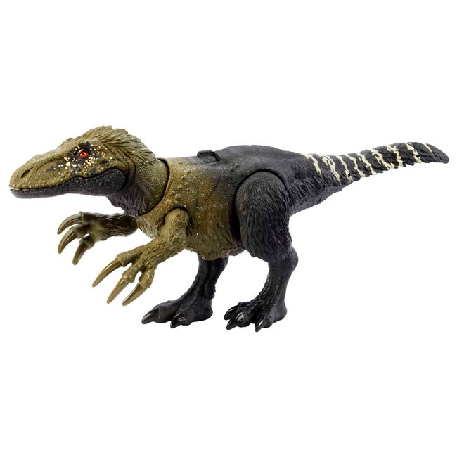 Mattel Jurassic World Wild Roar Dinosaur Toy with Sound & Attack Move, Orkoraptor Posable Action Figure, 11 inches Long