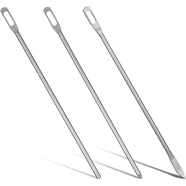 3Pcs Silver Drawstring Threaders,Quick and Easy Draw String Threader Puller Tool Simple Needle Threader Drawstring Replacement Tool for Hoodies,Jackets,Sweatpants,Swim Trunks,Sewing Tools,Threaders