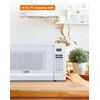 1.4 Cubic Foot Microwave with 10 Power Levels, Small Microwave with Push Button,