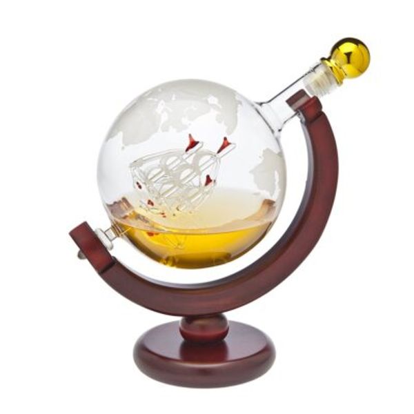 Godinger Whiskey Decanter Globe - for Liquor Scotch Bourbon Vodka or Wine Gif...