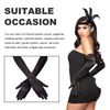 VIKSAUN 2 Pieces 1920s Flapper Headband Accessories Set, Vintage Flapper Feather Headband, Black Long Gloves, Feather Headband, Costume Prom Wedding Carnival Party, 20s Hair Accessories (2 Pieces)