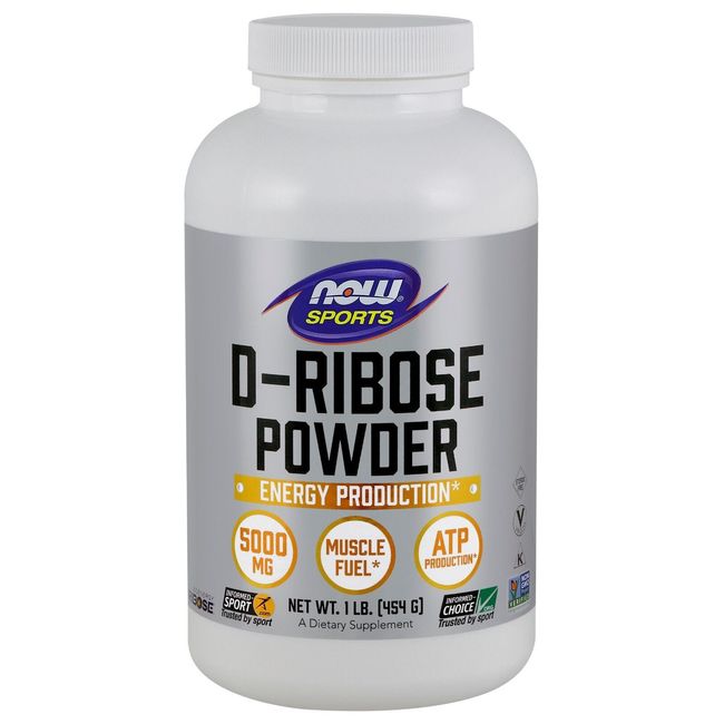 NOW Foods D-Ribose, 1 lb Powder