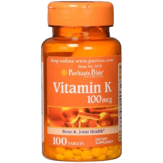 Puritan Pride Vitamin K 100 McG 100 Count