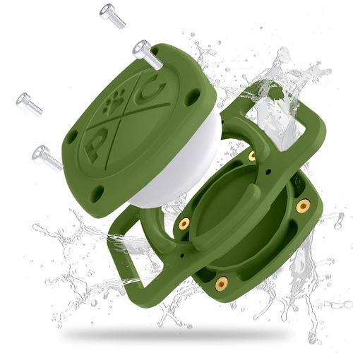 Pup Culture IP68 Waterproof AirTag Dog Collar Holder | 2.5X Stronger Than Competitors - Track Your Pet Using Apple AirTag Technology Without a Subscription | Dustproof - Doesn’t Hurt Your Collar