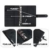 ENN LLC A6 6 Hole PU Leather Binder with 12 Pockets Labels (Black)