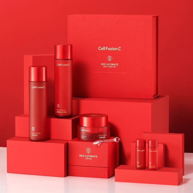 Cell Fusion C Red Ultimate 3-piece special set (toner 150ml + emulsion 150ml + cream 50ml)