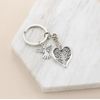 Guardian Angel Wings Keychain keyring- Heart Shaped