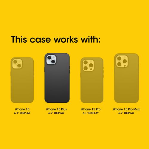OtterBox iPhone 15 Plus and iPhone 14 Plus Symmetry Series Case - Black, Snaps to MagSafe, Ultra-Sleek, Raised Edges Protect Camera & Screen