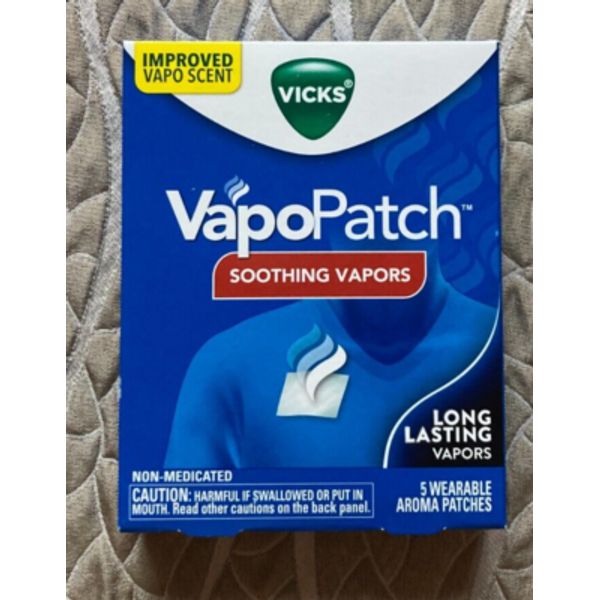 (2 Pack) Vicks VapoPatch Long Lasting Soothing Vapors 5 Wearable Patches Each.
