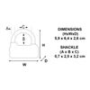 Master Lock 1523EURD Combination Padlock, Random Color, 5,9 x 6,4 x 2,6 cm
