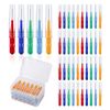 Annhua 50 Pcs Interdental Brushes Floss Brush Braces Brush for Cleaner Interdental Brushes Between Teeth, Dental Brush Picks Flosser Tooth Cleaning Tool Mixed Sizes