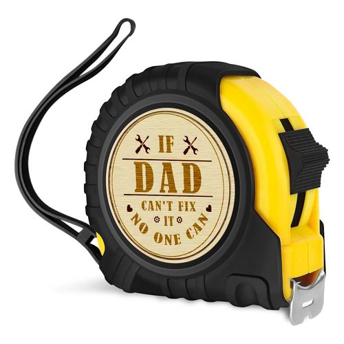 Fathers Day Christmas Birthday Gift If Dad Engraved Tape Measure 25 FT Tool Woodworker Carpenter Gifts for Step Bonus Dad Father Handicraft Enthusiasts
