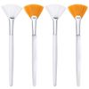 4 Pcs Face Mask Brush, Face Mask Applicator Brush Soft Facial Fan Brush for Mud Mask Cream