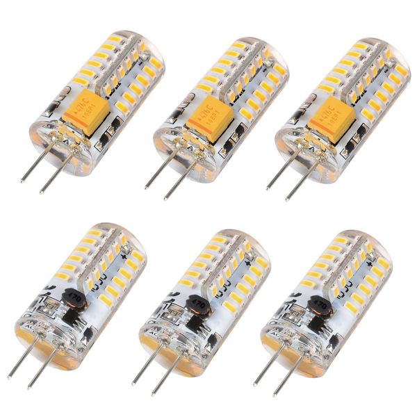 Welitesim 6pcs LED Bulb Bi-Pin Base Lights 3W AC/DC 12V Warm White 3000K G4 Bulb for Outdoor Lighting Deck Stair Step Path Paver Lights Landscape Bulbs