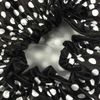 Wrapables Trendy Satin Shower Cap, Black and White Dots
