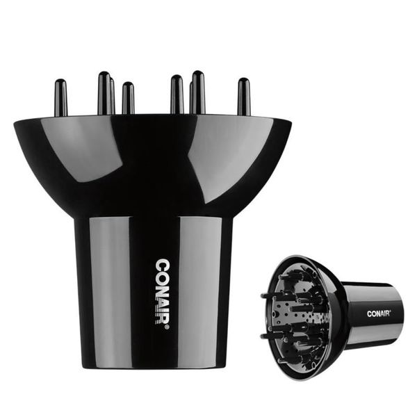 Conair Volumizing Universal Hair Diffuser, Adjustable Hair Dryer Attachment for Frizz-Free Curls to Fit Hair Dryer Nozzles from 1.75” to 2.3”