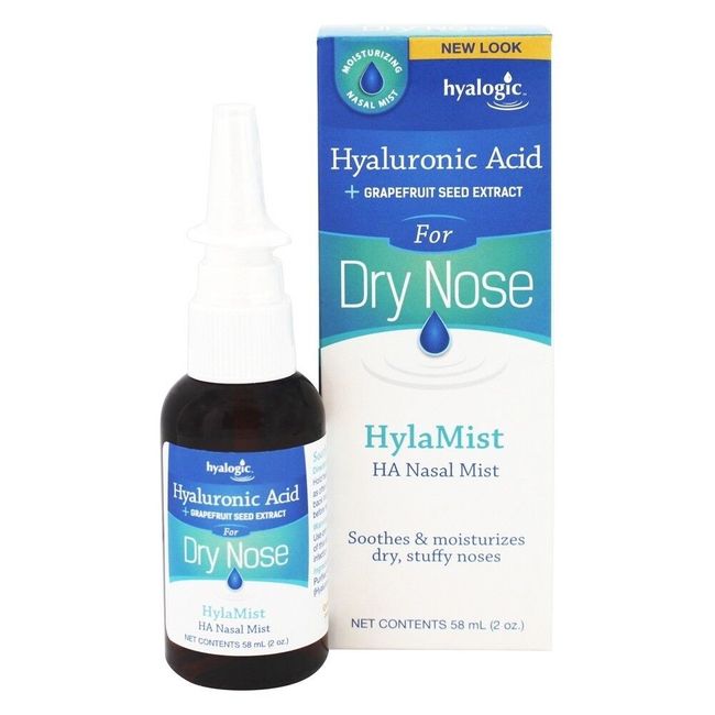 Hyalogic Hylamist Nasal Mist with Hyaluronic Acid & Grapefruit Seed Extract,2 Oz