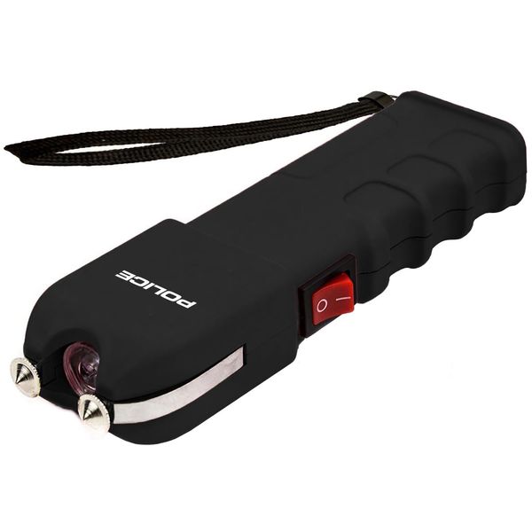 POLICE Stun Gun with LED Flashlight - 928 (Jet Black)