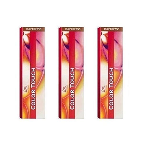 Wella Pack of 3 Color Touch 60 ml Deep Browns 7/75