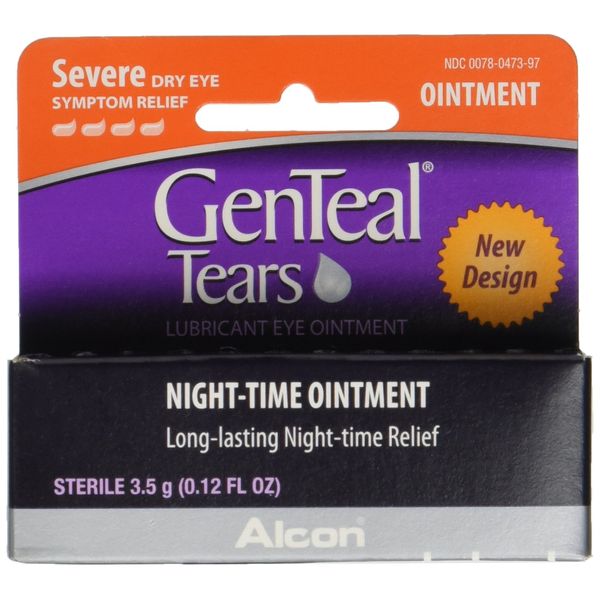 GenTeal Tears Lubricant Eye Ointment, Night-Time Ointment 0.12 oz