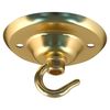 ElekTek Ceiling Rose Hook Plate 75mm Diameter - Choose Finish Colour (Brass)