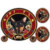 Dog sticker Mini Pins, 5 Miniature/Magnet