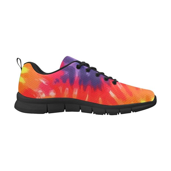 Womens Sneakers, Orange Tie-dye Running Shoes - 7