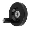 Back Corrugated Handwheel, Cabinet Hardware Knobs Lathe Machine Bakelite Handwheel with Revolving Handle(8 * 63mm)
