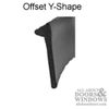 Vinyl Storm OffSet Y Shape Door Sweep Larson Off Set Y Shape Draft Stopper Black
