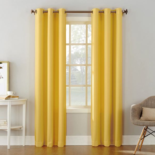 No. 918 Montego 2-Pack Casual Textured Semi-Sheer Grommet Curtain Panel Pair