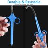 MOUJUCHI Lube Applicator Injectors，2 Pcs Lube Applicator Launcher with Smooth Rounded Tip(Blue)