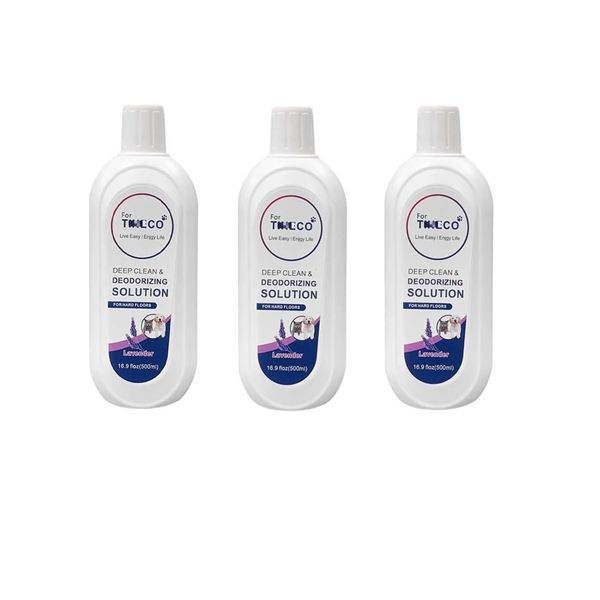 Lavender Scented Cleaning Solution | Floor Cleaning Solution 16.9 fl oz (500 ml), Multi-Surface Deodorizing Cleaning Solution, Non-Foaming Facial Cleanser, 3 pcs