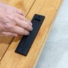 Wild West Hardware Finger Pull - Flush Pull, Easy Mount Modern, 7 Inch Smooth Sliding Door Pull, Finger Pull, Barn Door Handle (Black PC)