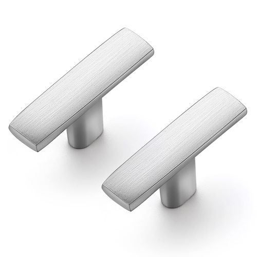 Ravinte 1-3/4 Inch Curved Cabinet Pulls Kitchen Cupboard Hardware Zinc Alloy Brushed Nickel Cabinet Pulls 1.75”Length,25 Pack