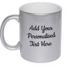 Yourdesign Personalised Silver Mug with Smooth Sparkle Finish - Same Day Dispatch - Add Text to Create a Unique Custom Gift