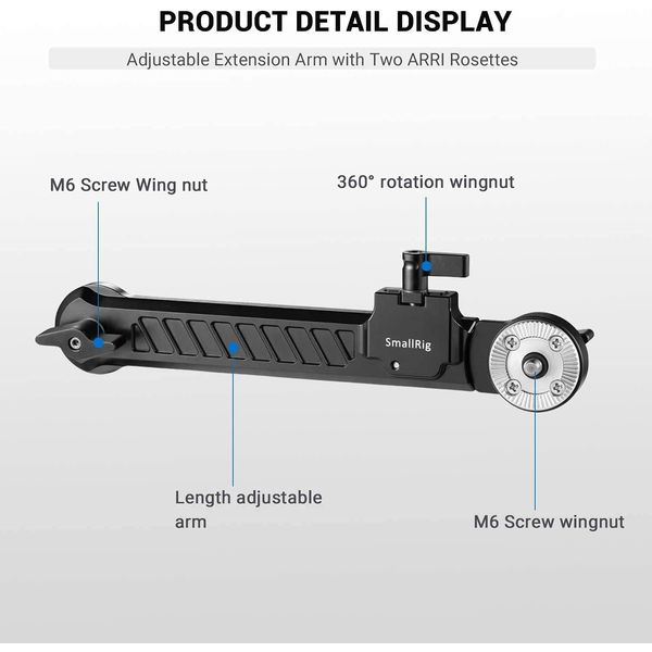 SMALLRIG Rosette Extension Arm for Sony FS5 / FS7 Grip - 1870
