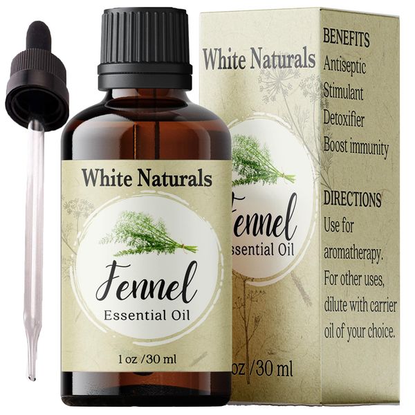 Organic Fennel Essential Oil for Digestion, Sweet Fennel Seed Oil for Congestion Relief & Uplift Mood, 100% Pure, Undiluted, Therapeutic Grade for Aromatherapy, Glowing Skin, Strengthened Hair 1oz