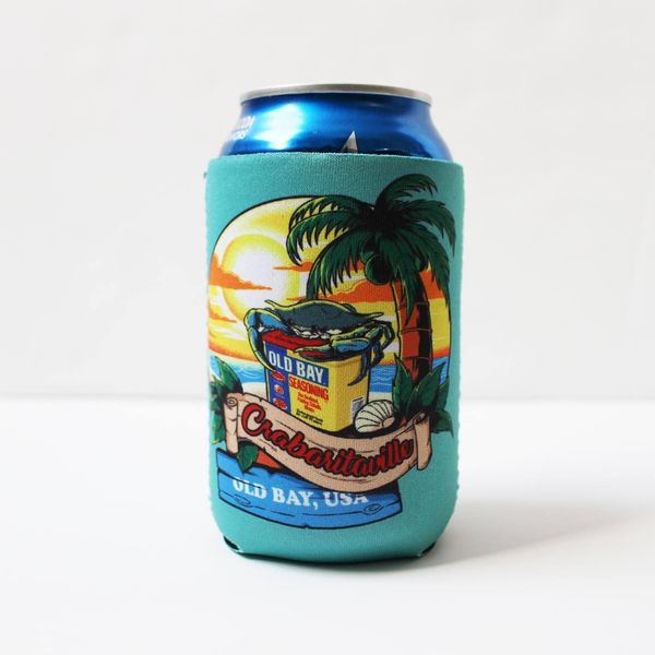 Crabaritaville - OLD BAY USA (Chalky Mint) / Can Cooler - 10/$6 Each / Blue