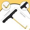 TIESOME 3Pcs Trampoline Spring Pull Tool Kit, Trampoline T-Hook Puller Spring Pull T-Shape Hook with Plastic Handle Trampoline Accessories