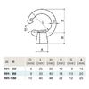 Fujiwara Hook Eye Nut mm Screw Diameter M-10 INH-10M