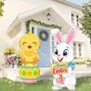 2 Pack Easter Yard Signs Cute Bunnies Chick Outdoor Lawn Decorations Easter E...